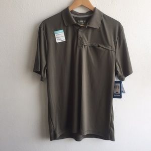 Olive green polo shirt